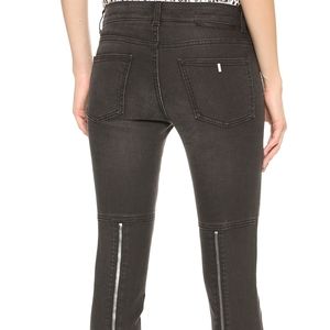 Stella McCartney Black Zipper Moto Skinny Jeans 30